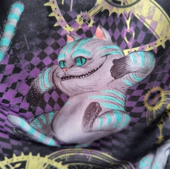 Disney Alice Through The Looking Glass Cheshire Cat Fit & Flare Midi Dress L - Picture 10 of 12